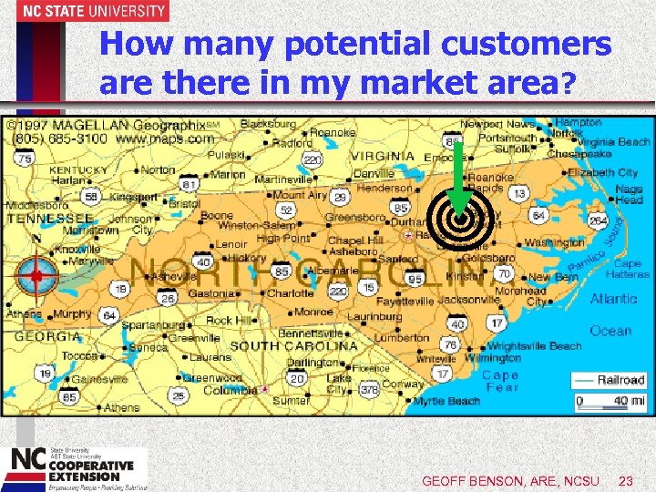 How many potential customers are there in my market area? GEOFF BENSON, ARE, NCSU