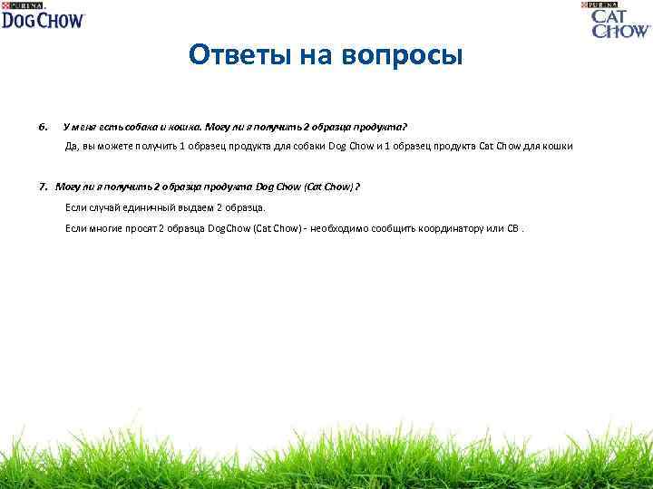 Ответы на вопросы 6. У меня есть собака и кошка. Могу ли я получить