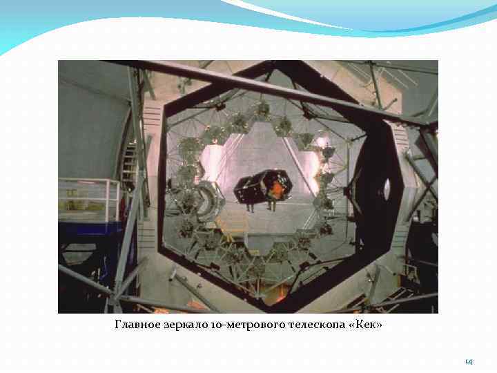 Главное зеркало 10 -метрового телескопа «Кек» 14 