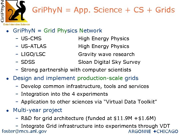 23 Gri. Phy. N = App. Science + CS + Grids l Gri. Phy.