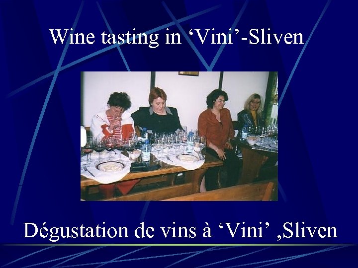 Wine tasting in ‘Vini’-Sliven Dégustation de vins à ‘Vini’ , Sliven 