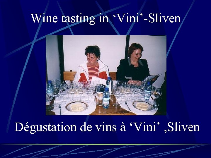Wine tasting in ‘Vini’-Sliven Dégustation de vins à ‘Vini’ , Sliven 