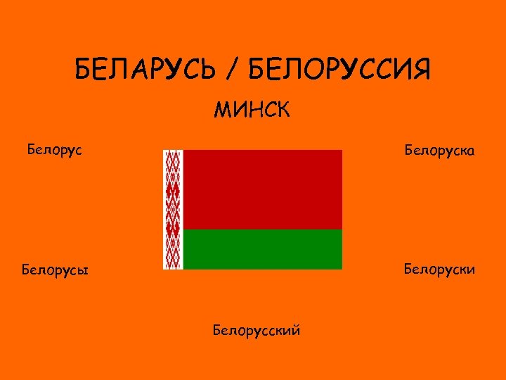 БЕЛАРУСЬ / БЕЛОРУССИЯ МИНСК Белоруска ФЛАГ Белоруски Белорусы Белорусский 