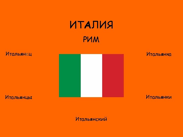 ИТАЛИЯ РИМ Итальянец Итальянка ФЛАГ Итальянки Итальянцы Итальянский 