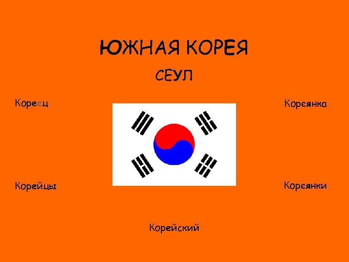 ЮЖНАЯ КОРЕЯ СЕУЛ Кореец Кореянка ФЛАГ Кореянки Корейцы Корейский 