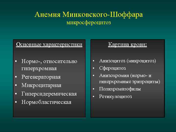 Болезнь минковского шоффара презентация