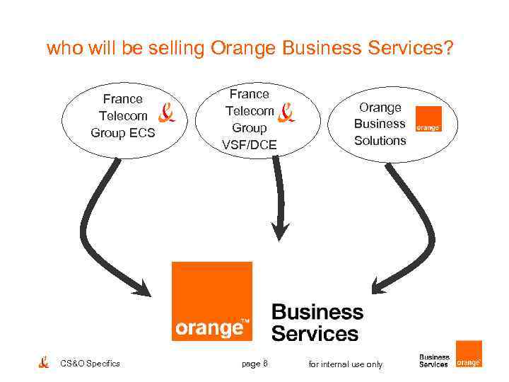 who will be selling Orange Business Services? France Telecom Group ECS CS&O Specifics France