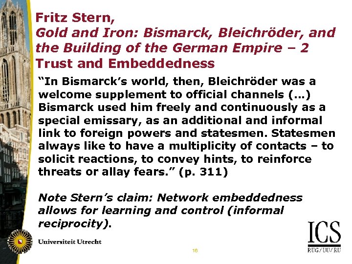 Fritz Stern, Gold and Iron: Bismarck, Bleichröder, and the Building of the German Empire