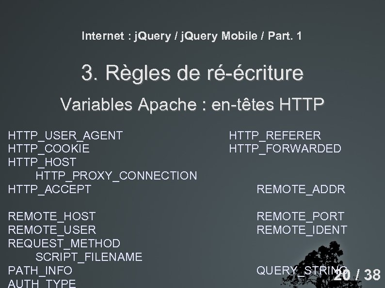 Internet : j. Query / j. Query Mobile / Part. 1 3. Règles de