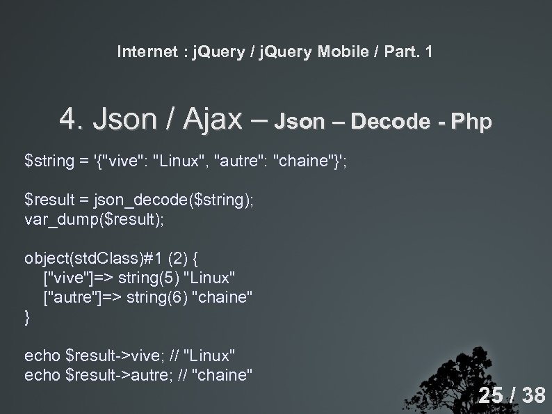 Internet : j. Query / j. Query Mobile / Part. 1 4. Json /