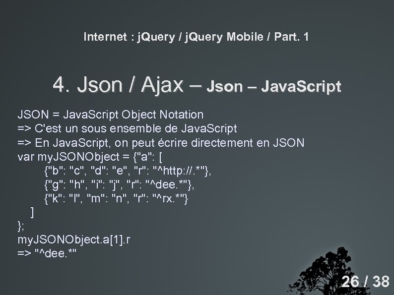 Internet : j. Query / j. Query Mobile / Part. 1 4. Json /