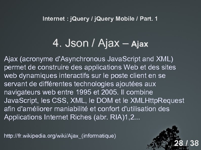 Internet : j. Query / j. Query Mobile / Part. 1 4. Json /