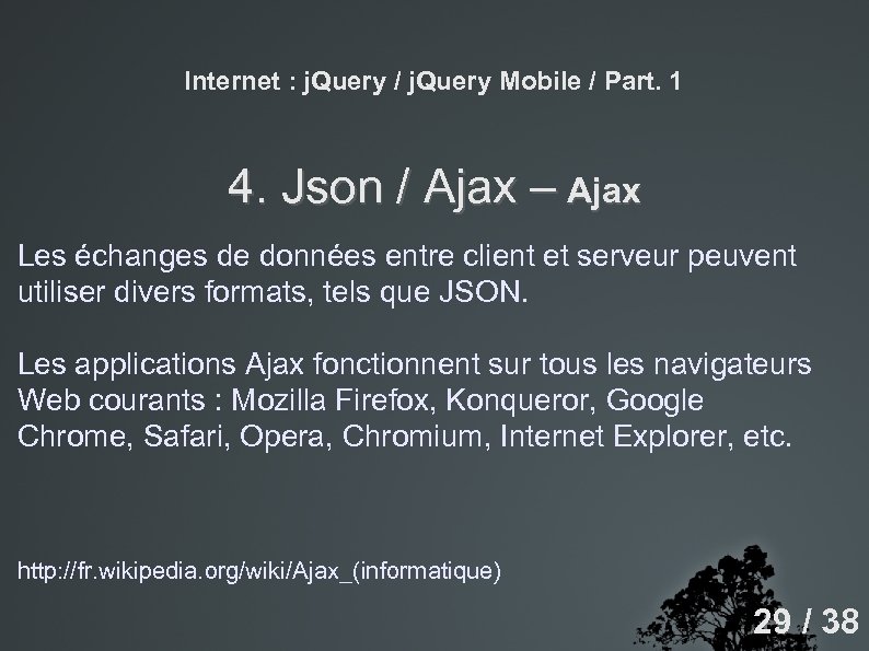 Internet : j. Query / j. Query Mobile / Part. 1 4. Json /