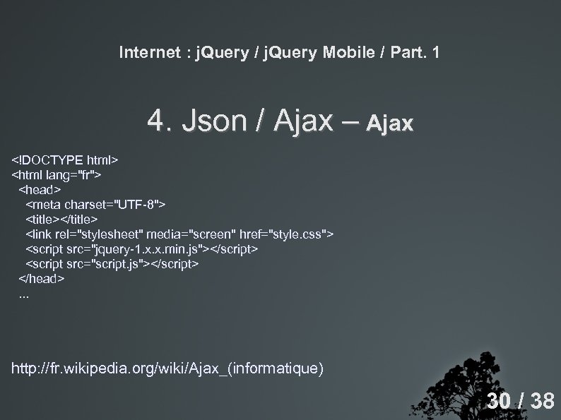 Internet : j. Query / j. Query Mobile / Part. 1 4. Json /