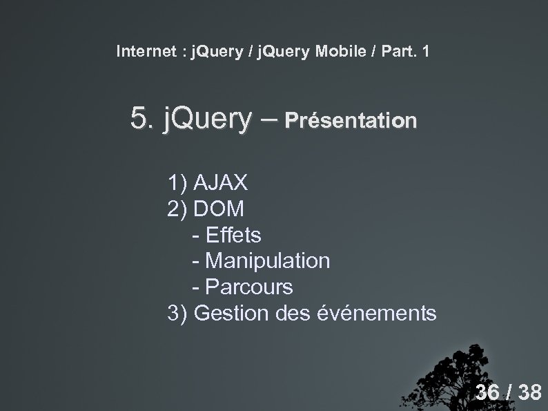 Internet : j. Query / j. Query Mobile / Part. 1 5. j. Query