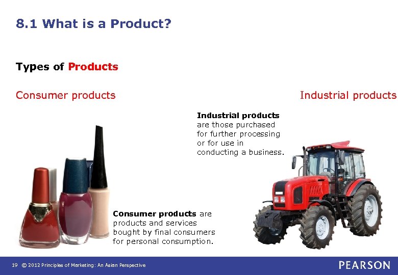 8. 1 What is a Product? Types of Products Consumer products Industrial products are