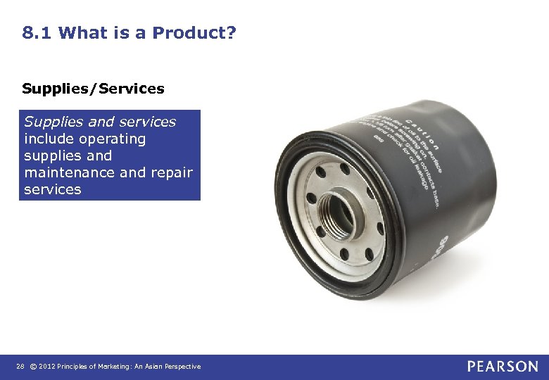 8. 1 What is a Product? Supplies/Services Supplies and services include operating supplies and