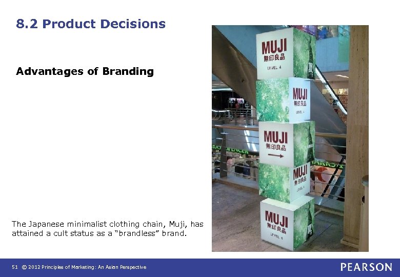 8. 2 Product Decisions Advantages of Branding The Japanese minimalist clothing chain, Muji, has