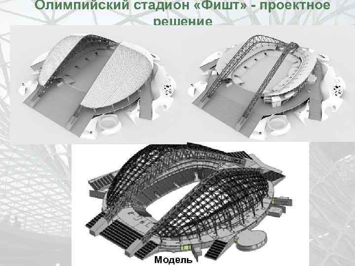 Олимпийский стадион «Фишт» - проектное решение Модель 