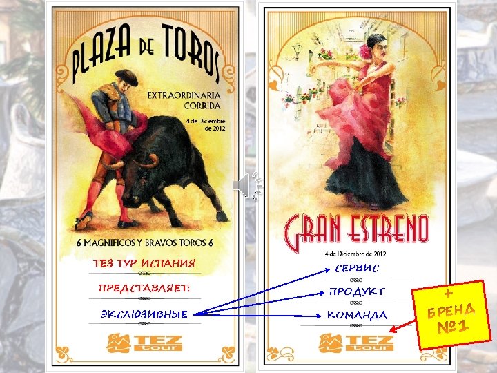 ТЕЗ ТУР ИСПАНИЯ СЕРВИС ПРЕДСТАВЛЯЕТ: ПРОДУКТ ЭКСЛЮЗИВНЫЕ КОМАНДА 