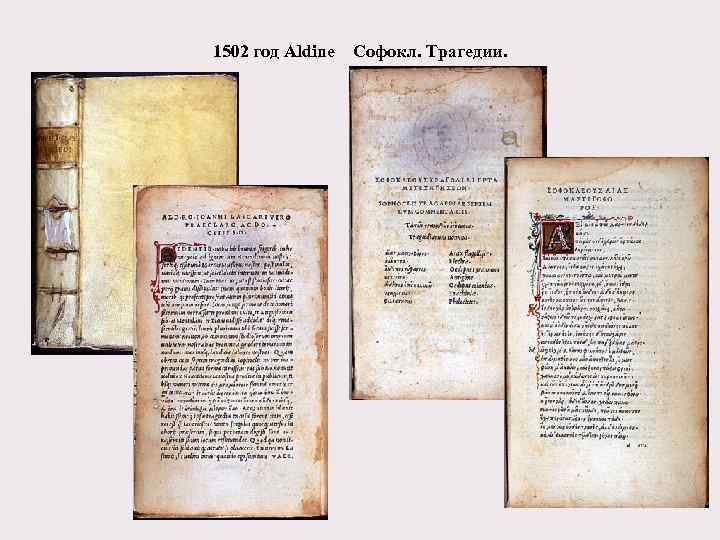 1502 год Aldine Софокл. Трагедии. 