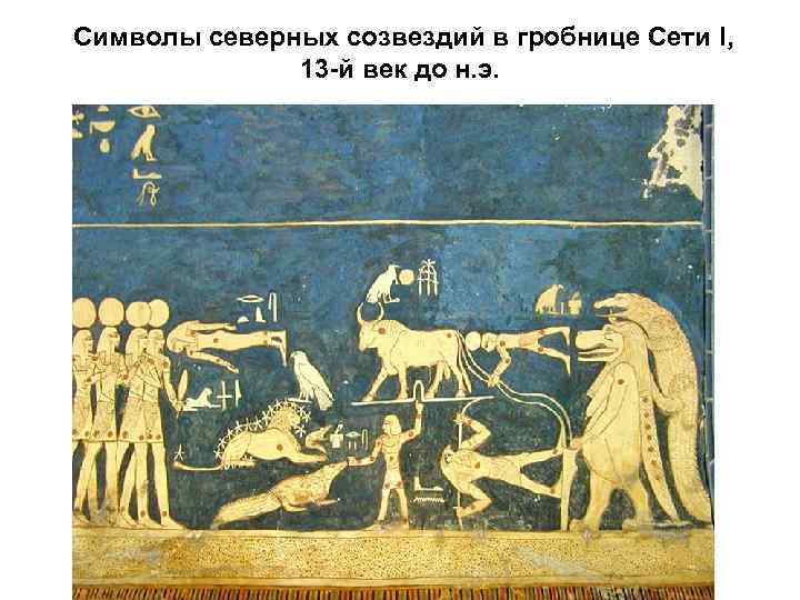  Символы северных созвездий в гробнице Сети I, 13 -й век до н. э.