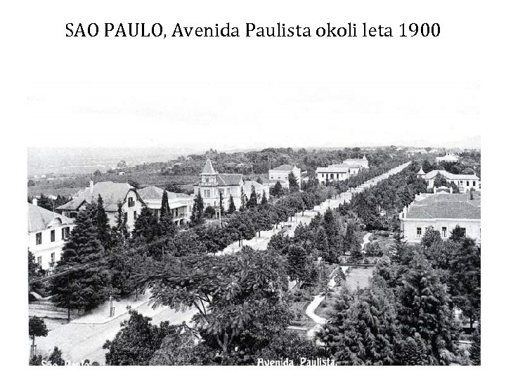 SAO PAULO, Avenida Paulista okoli leta 1900 