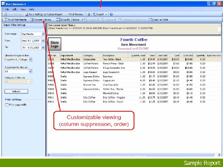 SUPERIOR SOLUTIONS. INFINITE POSSIBILITIES. TM 12 Sample Report 