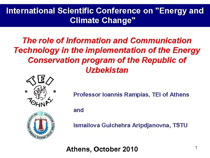 International Scientific Conference on 