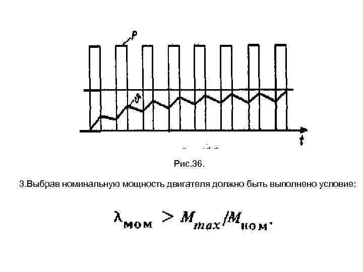 Рис. 36. 3. Выбрав номинальную мощность двигателя должно быть выполнено условие: 