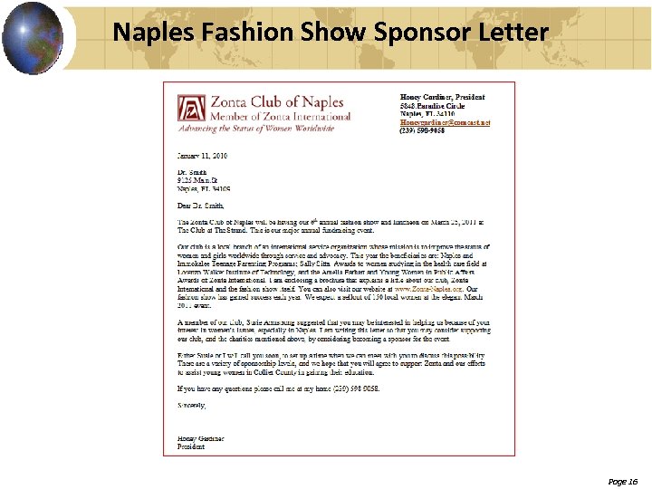 Naples Fashion Show Sponsor Letter Page 16 