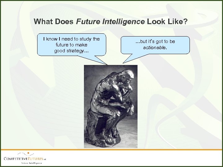 What Does Future Intelligence Look Like? I know I need to study the future