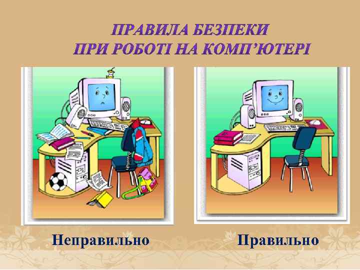 Неправильно Правильно 