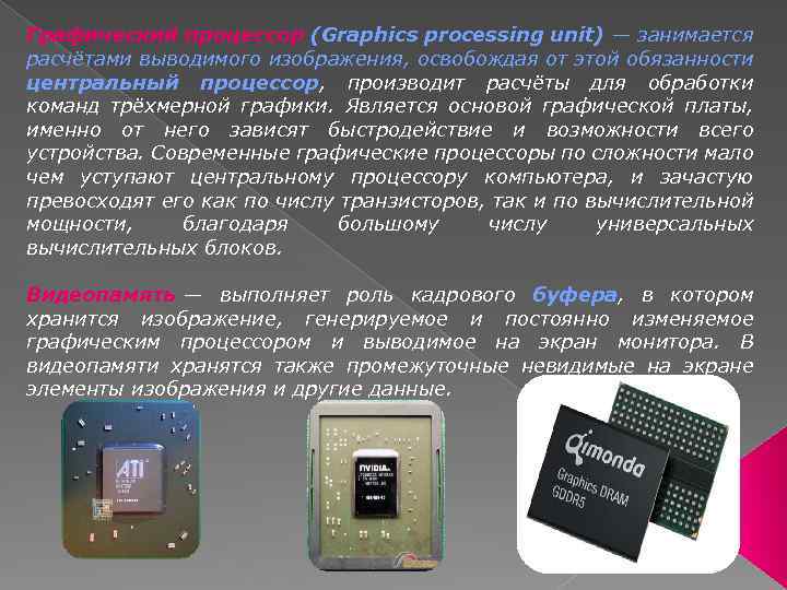 Видеопамять это электронное устройство для хранения двоичного кода изображения