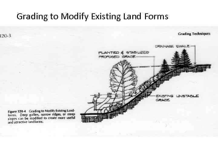 Grading to Modify Existing Land Forms 