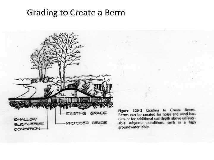 Grading to Create a Berm 