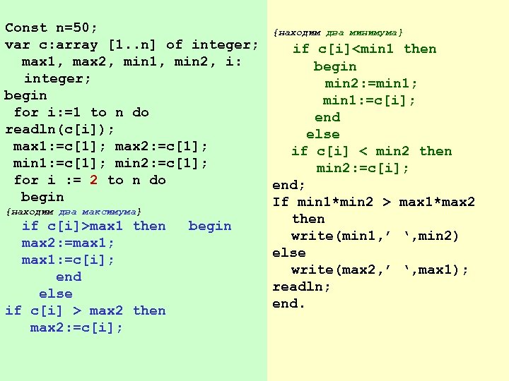 Int max 1. Max1=INT_min, max2=max1, min1=INT_Max, min2=min1. Как найти i min i Max. Var i in c что это. Определите i Max или i min.