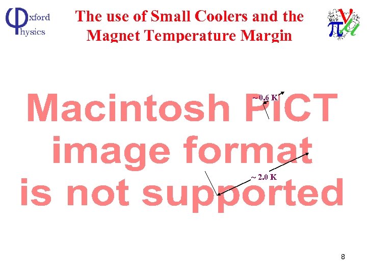 The use of Small Coolers and the Magnet Temperature Margin ~ 0. 6 K