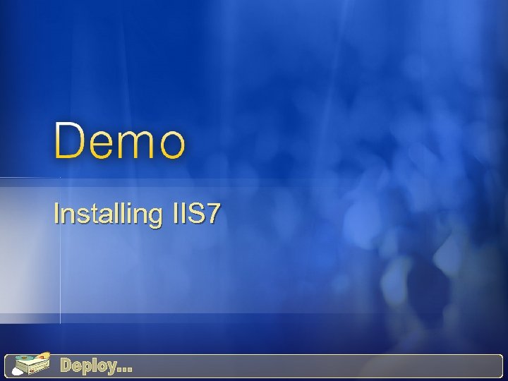 Installing IIS 7 