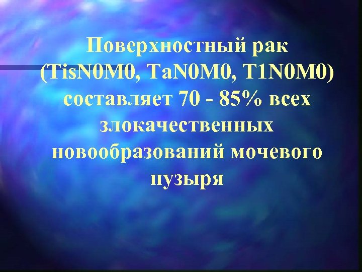 Поверхностный рак (Tis. N 0 M 0, Ta. N 0 M 0, T 1