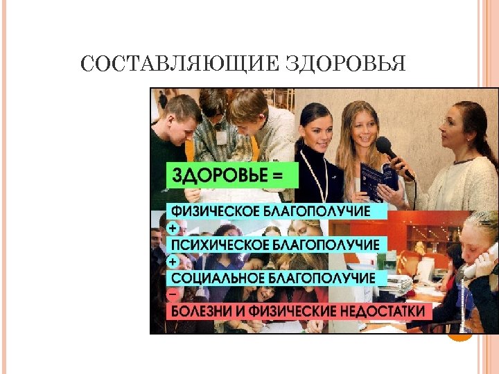 СОСТАВЛЯЮЩИЕ ЗДОРОВЬЯ 