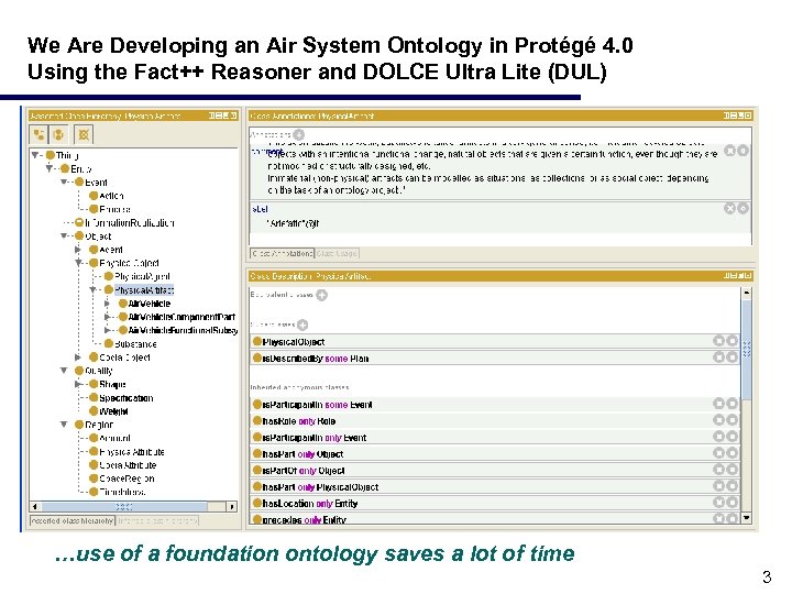 We Are Developing an Air System Ontology in Protégé 4. 0 Using the Fact++