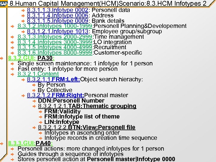 8. Human Capital Management(HCM)Scenario: 8. 3. HCM Infotypes 2 8. 3. 1. 1. 3.