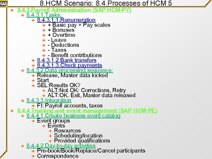 8. HCM Scenario: 8. 4. Processes of HCM 5 8. 4. 3. Payroll Administration