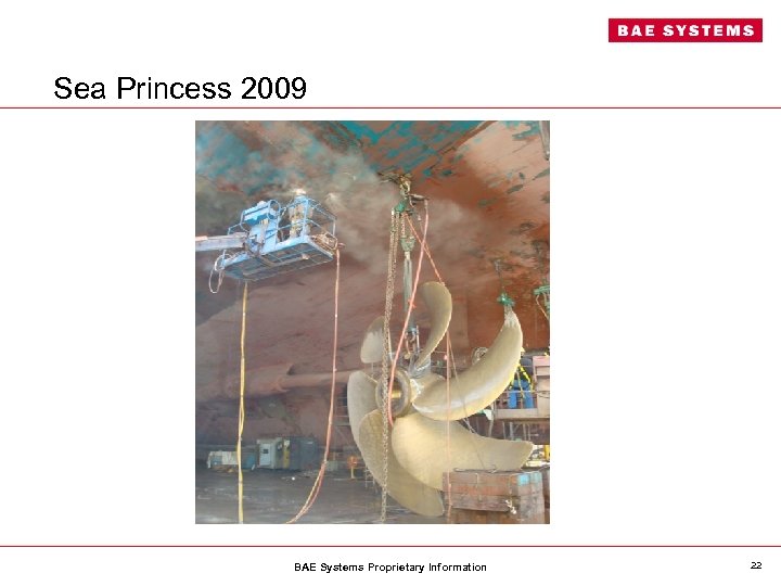 Sea Princess 2009 BAE Systems Proprietary Information 22 