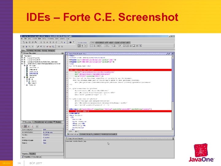 IDEs – Forte C. E. Screenshot Middle 14 BOF 2577 