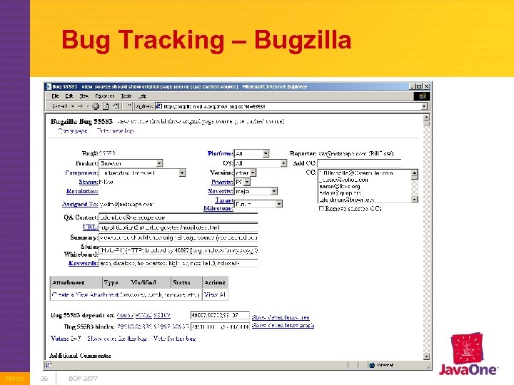 Bug Tracking – Bugzilla Middle 26 BOF 2577 