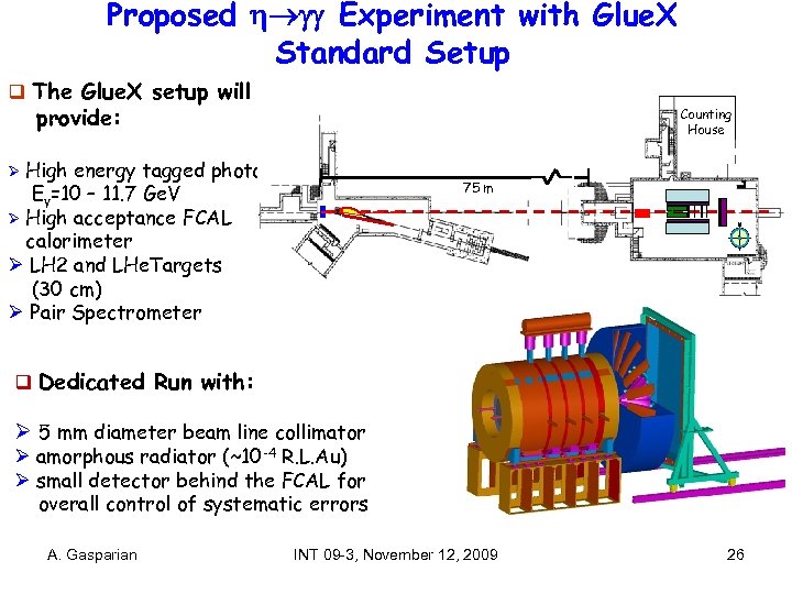 Proposed Experiment with Glue. X Standard Setup q The Glue. X setup will provide:
