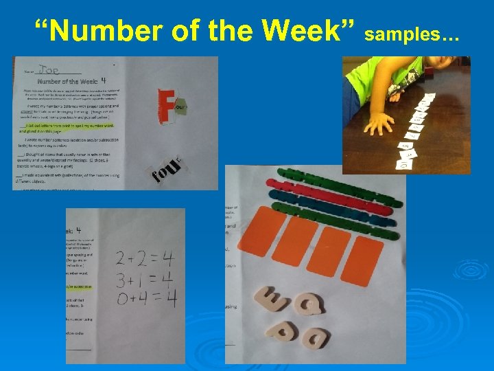“Number of the Week” samples… 