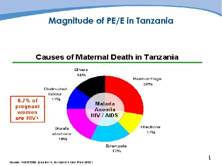 Magnitude of PE/E in Tanzania 3 